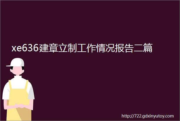 xe636建章立制工作情况报告二篇